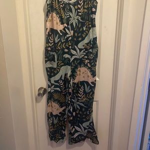 Mod cloth dinosaur jumpsuit with buttons